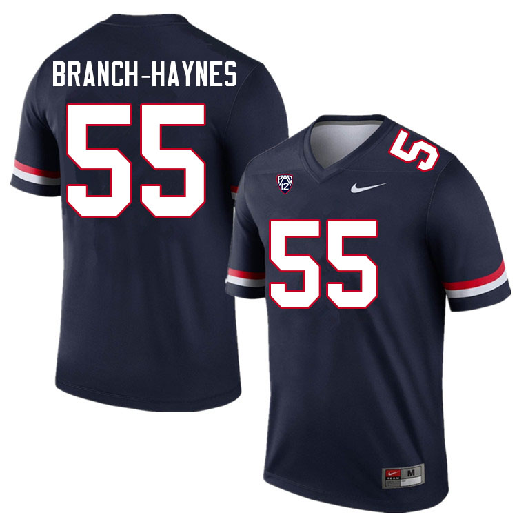 Men #55 Evan Branch-Haynes Arizona Wildcats College Football Jerseys Sale-Navy